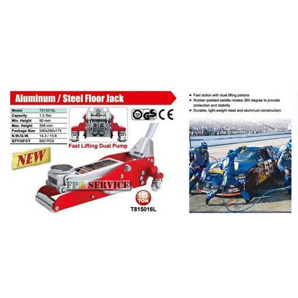 CRIC A CARRELLO ALLUMINIO 1,5T ART. 16L
